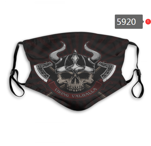 2020 NFL Minnesota Vikings #1 Dust mask with filter->nfl dust mask->Sports Accessory